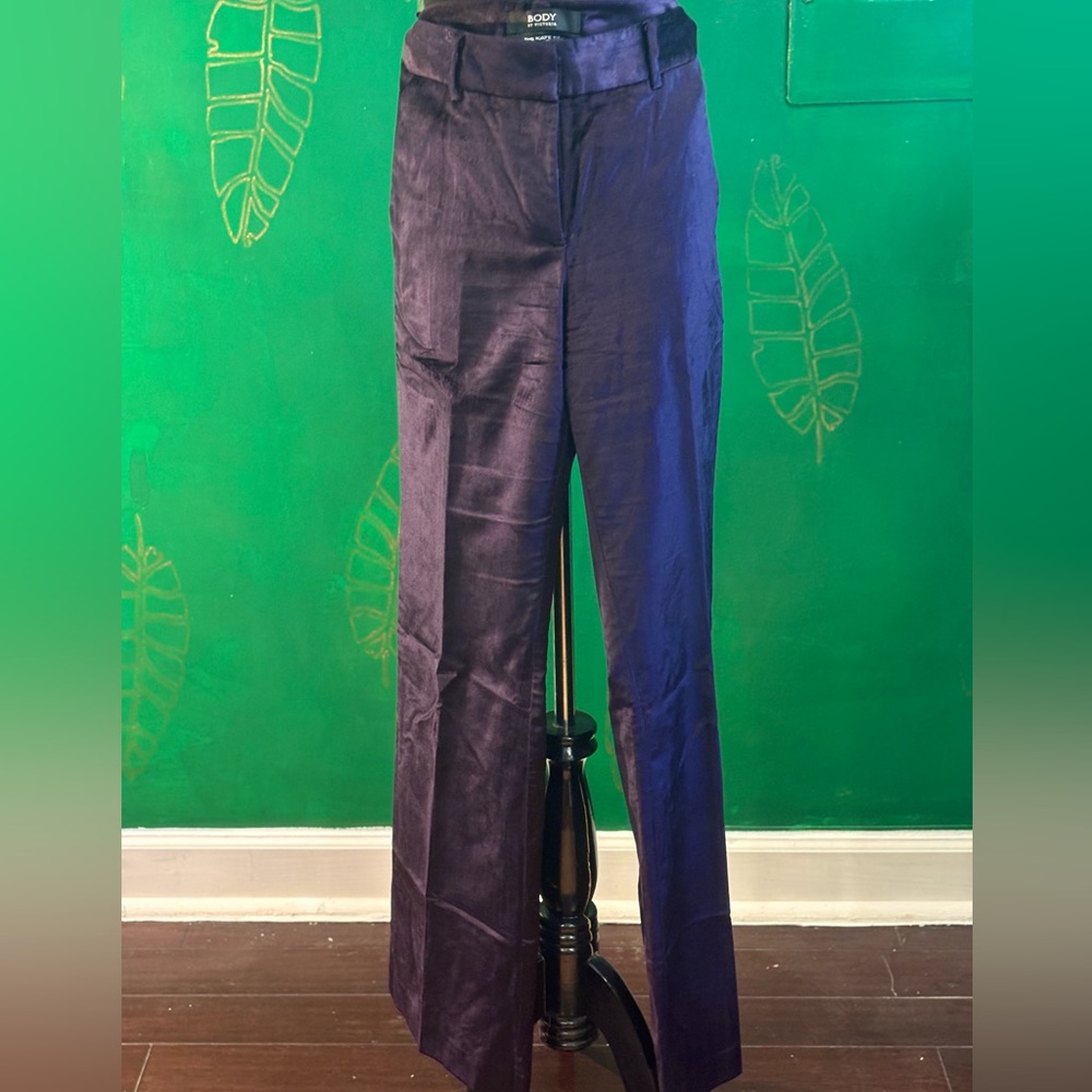 Vintage Body by Victoria “Kate Fit” Deep Purple Velvety Pants size 10